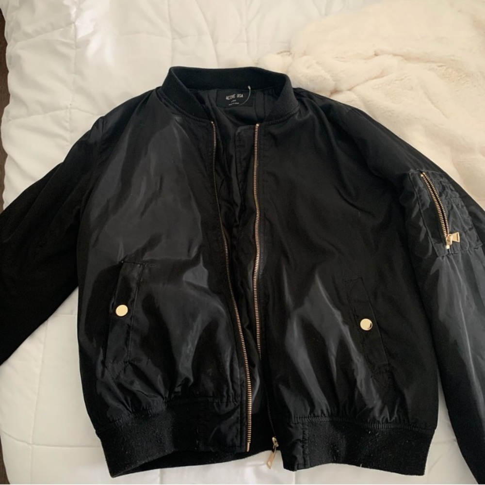 Black Bomber Jacket
